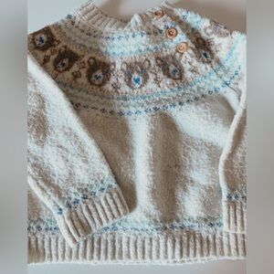 Tommy Bahama Cream Sweater with Bear Design